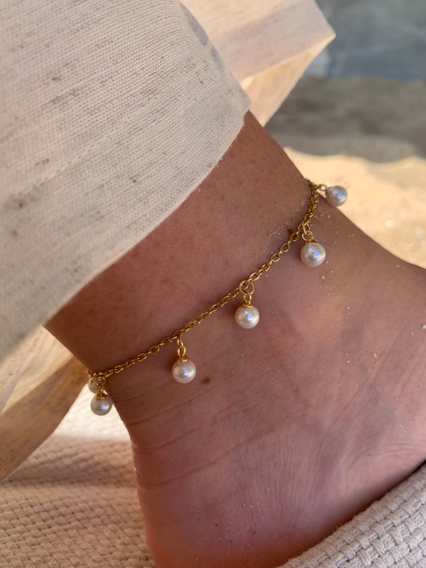 OPALE l Bracelet de cheville inoxydable