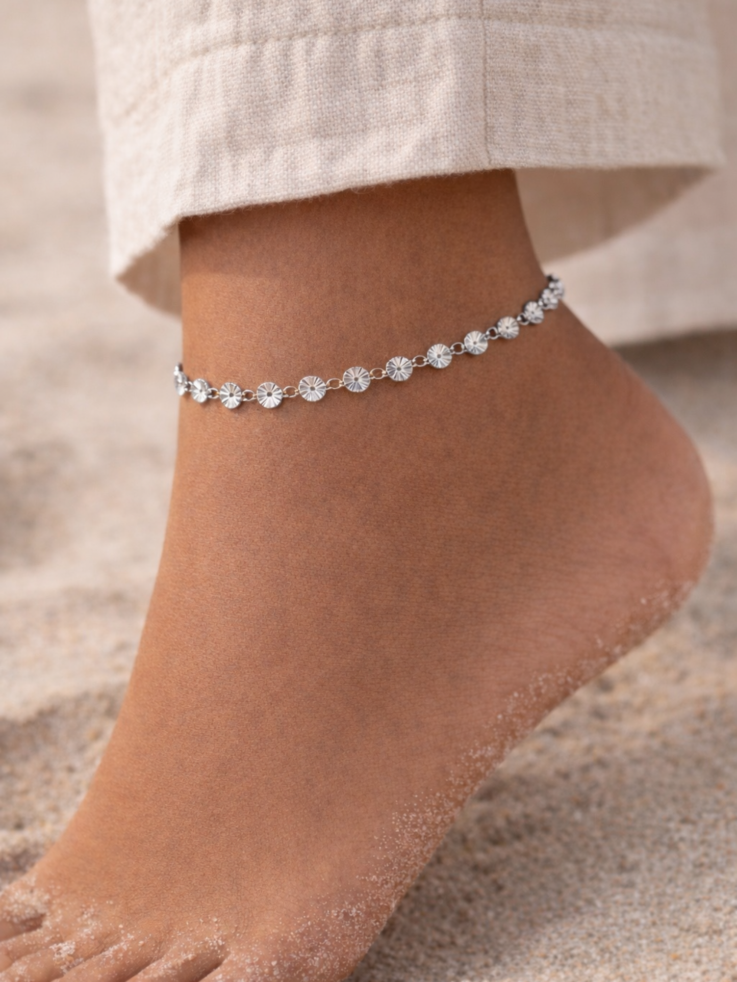 JADE l Bracelet inoxydable pour la cheville