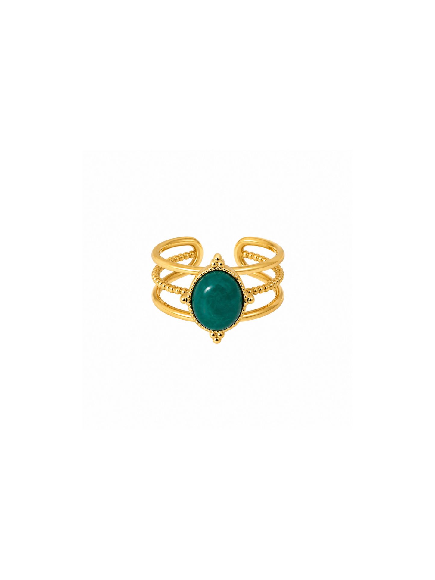 ÉMERAUDE l Bague colorée inoxydable