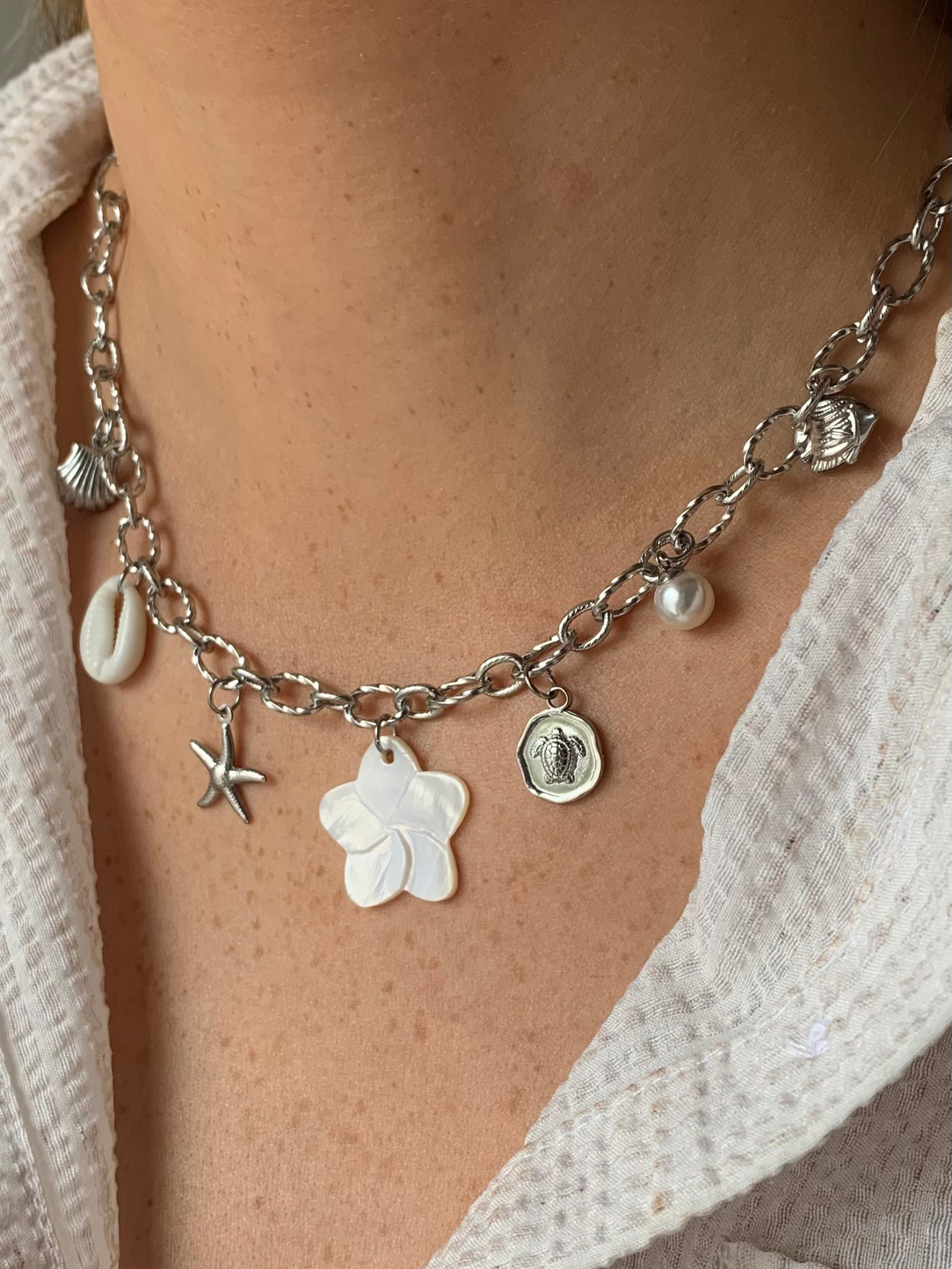 ZANZIBAR - Collier charms inoxydable