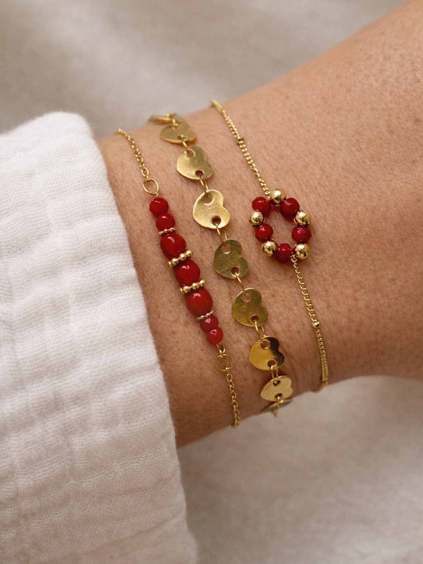 ADELINE  l Lot de 3 bracelets inoxydables